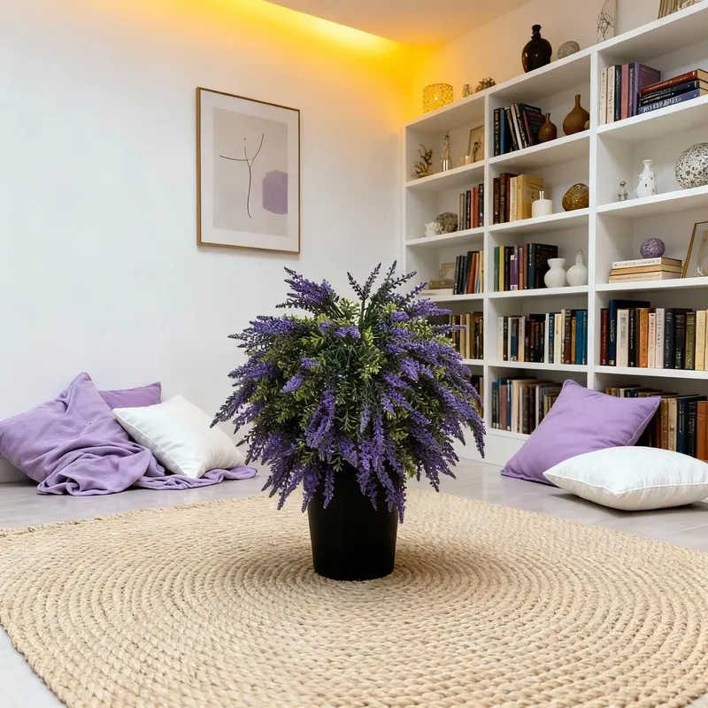 نبات لافندر صغير مزيف في أصيص  - مراجعة Bonsai Garden Indoor وسعره