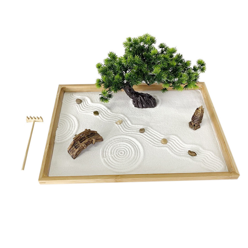 حديقة زن اليابانية للمكتب مع ر - مراجعة Bonsai Tree Zen Garden وسعره