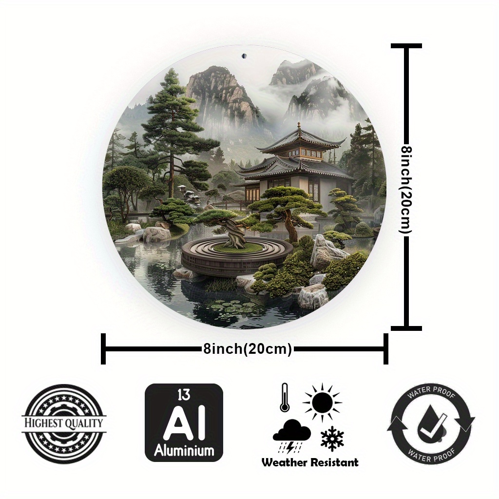 لافتة معدنية دائرية بتصميم حدي - مراجعة Bonsai Tree Zen Garden وسعره