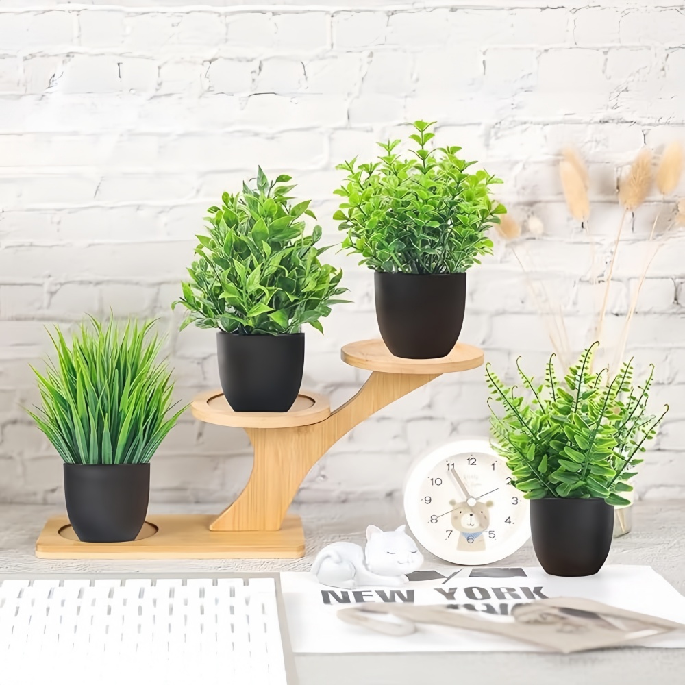 مجموعة من 4 نباتات اصطناعية صغ - مراجعة Bonsai Garden Indoor وسعره